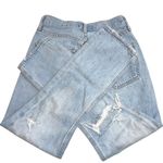 AGOLDE Riley High Rise Straight Crop in Shatter Jeans Size 24 Distressed Lt Blue Photo 10