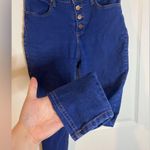 No Boundaries High Rise 4 Front Button Fly Jeans Women's 13 Indigo Skinny Denim Photo 9