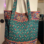 Vera Bradley Vintage Gold Quilted Tote Bag Retired Pattern EUC Photo 0