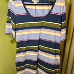 Tommy Bahama  Women’s Size Large Striped Short Sleeve T-shirt Dress Photo 0