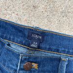 J.Crew Dark Wash Raw Hem Fold Over High Rise Denim Shorts Size 33 Photo 6