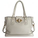 Ann Taylor  Pebbled Cream Leather Shoulder Bag Purse w/ Handles/Strap, Like New Photo 0