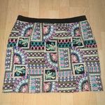 Endless Rose Pink and green Aztec embroidered mini skirt large Photo 1