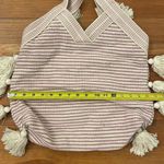 Fantasia Accessories Purple Pink Striped Tassel Shoulder Tote Bag OS Photo 5