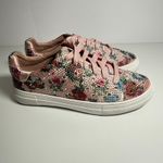 La Sheelah The Devin Rhinestone Low Top Lace Up Sneakers Size 10 Y2K Glam Flower Pink Photo 1