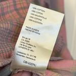 We The Free  100% Cotton Pink Oversized Distressed Flannel Shirt Size Large Photo 3