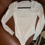 Abercrombie & Fitch Square Neck Long Sleeve Bodysuit Photo 0