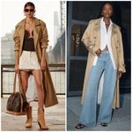 💕FAVORITE DAUGHTER💕 The Charles Double Breasted Trench Coat ~ Sand Medium NWT Photo 6