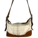 Coach Vintage Y2K F10945 Cream Canvas Brown Leather Crossbody Bag Purse Handbag Photo 1