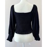 Pilcro  Ruched Longsleeve Printed Smocked Feminine Boho Blouse Size S Photo 2