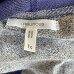 Maurice's Blue and Gray Plaid Hooded Cardigan Photo 4