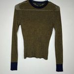 Rag and Bone Raina Lurex Striped Crewneck Sheer Sweater Size Small Photo 8