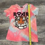 Evereve Zutter ROAR tiger tie-dye tshirt tee pink stretch and soft - small Photo 5