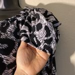 Symphony Leopard Print One Shoulder Bell Sleeve Blouse or Mini Dress Size Small Black & White Photo 3