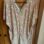 Cabana Life Jetties Beach Dolman Sleeve Romper Shorts Size L large Tassel Pocket Pink Photo 5