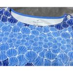 Talbots  Shell Print Striped Boat Neck Dress Womens XL Multicolor Nautical Beach Photo 4