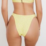 House Of CB Mariposa Womens Yellow & White Floral Print Bikini Bottom Size XS Photo 4