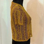 ZARA  Trafaluc Mustard Lace Tee Photo 2