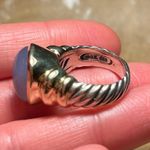 David Yurman 14K and Sterling Silver Two Tone Violet Chalcedony Cable Ring Photo 12