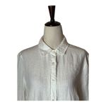 J Crew Shirt Women 4 White Baird McNutt Irish Linen Slim Fit Button Down Preppy Photo 3