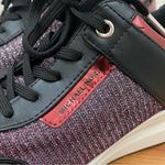 Michael Kors MICHAEL Georgie Trainer Wedge Sneakers Glitter Black/Red Size 7.5M Photo 10