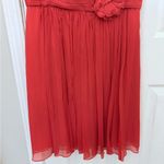 BCBG Max Azria Strapless Chiffon Mini Dress with Beading and Flower Detail Photo 6