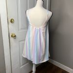 Buddy Love striped rainbow pastel pink swing mini dress‎ small pride boho summer Photo 1