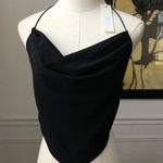 Capulet NWT Jayden Halter Neck Cami Open Back Handkerchief Black S Photo 0