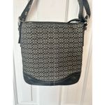 Coach  Signature Authentic Vintage Double C Black Leather Trim Handbag M0769 Photo 3