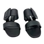 Manolo Blahnik Black Nappa Leather Open Toe Mules Size 5 Photo 2