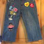 TEENIE WEENIE Patches Jean Capris EUC 6 Rare HTF Blue Photo 7