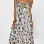 Boohoo size 4 Snake Print Beaded Hanky Hem halter Maxi Dress NWT Photo 0
