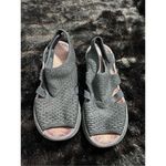 Bzees  Black Wedge Sandals Size 9 KISS Sport Casual Slingback Open Toe Photo 1