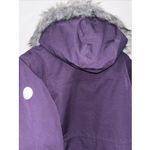 Lands' End Women’s Size LP Purple Full Zip Snap Hooded Waterproof Heavy Down Coat Photo 6