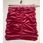 Rebdolls Fuchsia Velvet Ruched Mini Bodycon Skirt Sz 1X Photo 3