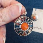 Bohemian, Colorful, Floral Petal Cutout Fashion Dangle Earrings Silver Photo 6