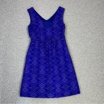 Anthropologie Maeve  Averie Jacquard Dress Blue 2 Embroidered Aztec Sleeveless Photo 15