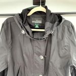 Ralph Lauren Lauren  Hooded Utility Jacket Women's Medium Black Toggle Closure Photo 4