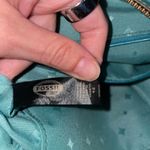 Fossil Small Hobo Blue Leather Shoulder Purse Photo 13