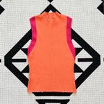 Anthropologie Current Air x Ribbed Mock Neck Sweater Tank Orange & Pink Small Photo 6