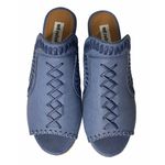 Not Rated NEW Womens Francie Blue Woven Wedge Sandals Shoes Open Toe Clogs 7.5 M Photo 5