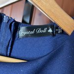 Crystal Doll  Navy Blue Sparkle Dress Size 3 Juniors Photo 1