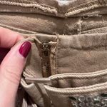 Unbranded Low Rise Tan Flare Pants Beaded Belt Y2K Size Small Photo 5