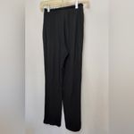Vintage 80's Key Lime Pie Black Stretchy Straight Leg Crinkle Beaded Rayon Pants Photo 5
