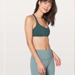 Lululemon  Free To Be Wild Bra Size 4 Teal Shadow Strappy Yoga Pilates Sports Bra Photo 3