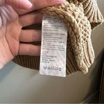 Free People Women’s Dream Cable Knit Tan Sweater Oversized Small Photo 8
