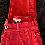 Marvel Red Jeanspants With White Stitching Photo 2