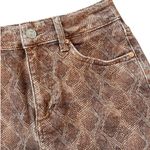 Paige EUC Aideen Raw Hem Denim Skirt Bronze Viper Print Size 25 Retail @ $128.00 Photo 3