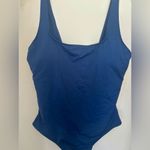 Everlane NWT  Nyle square neck one piece blue swimsuit size XL Photo 5