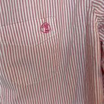 Duck head  Women’s Pink/White Striped Button Down Shirt - Size Medium Photo 3